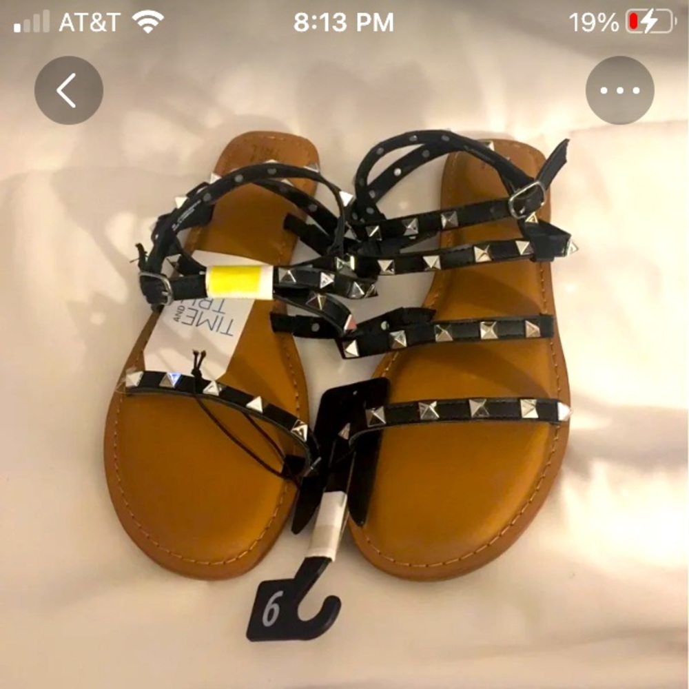 New sexy  black spike sandals